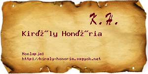Király Honória névjegykártya
