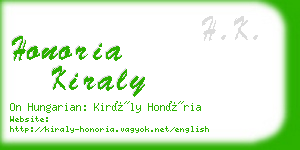 honoria kiraly business card